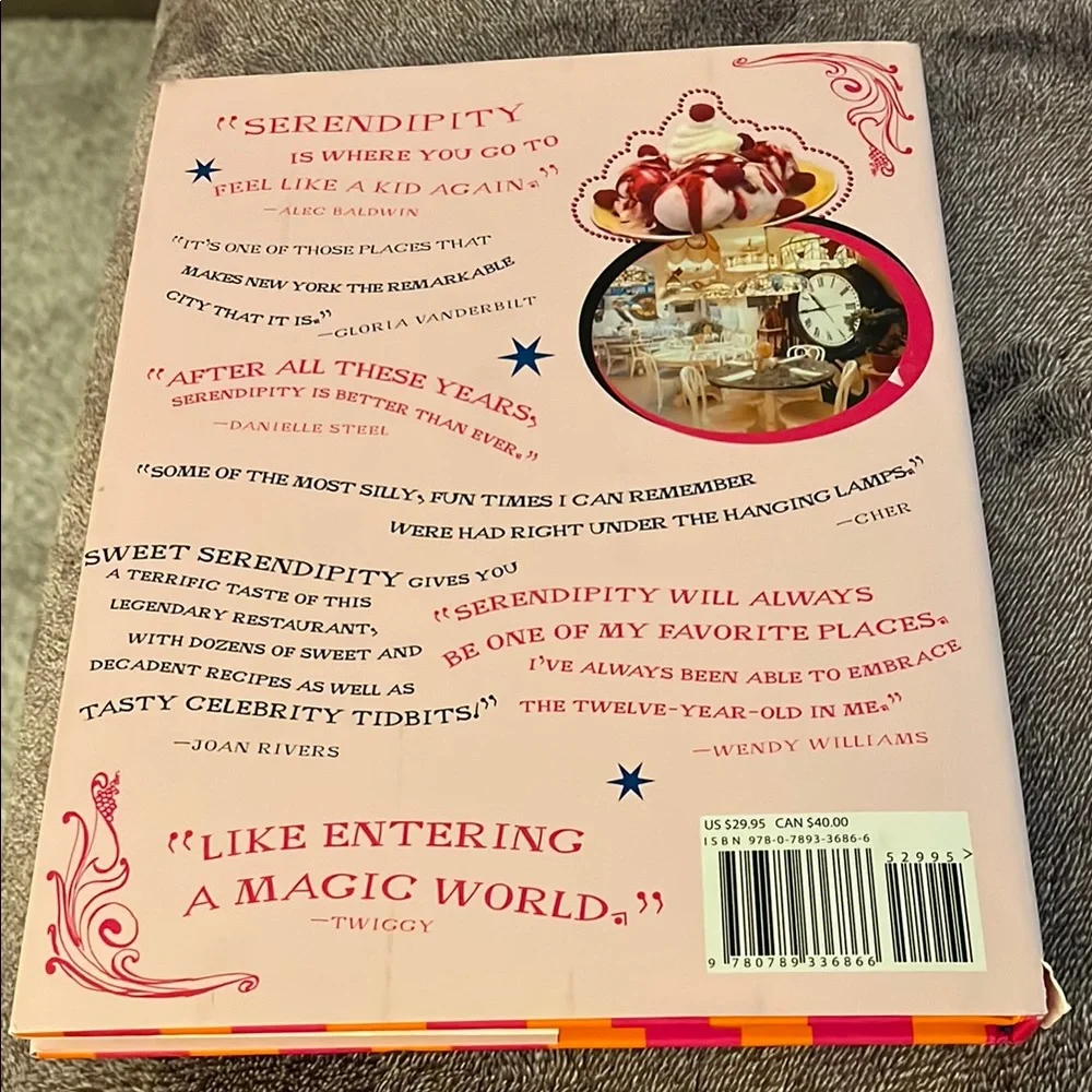 Sweet Serendipity Cookbook by Stephen Bruce - Cream Cover